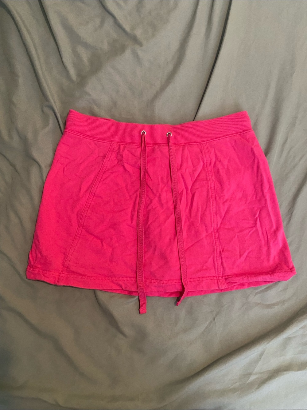 Y2K Hot Pink Drawstring Mini Skort